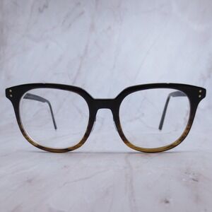 JINS Square Eyeglasses Black Tortoise Gradient MCF-22A-105AA 84 52-19-150